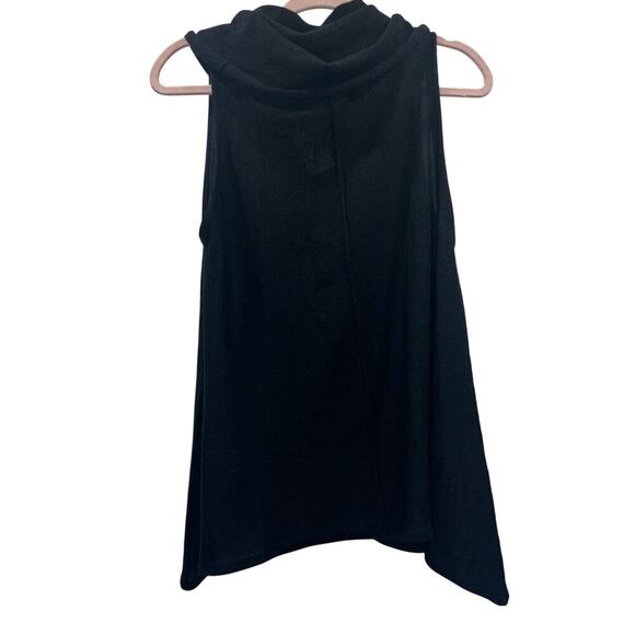 Alice + Olivia Black Wool and Cashmere Blend Top | Asymmetrical Hem | Size Small - Picture 5 of 11